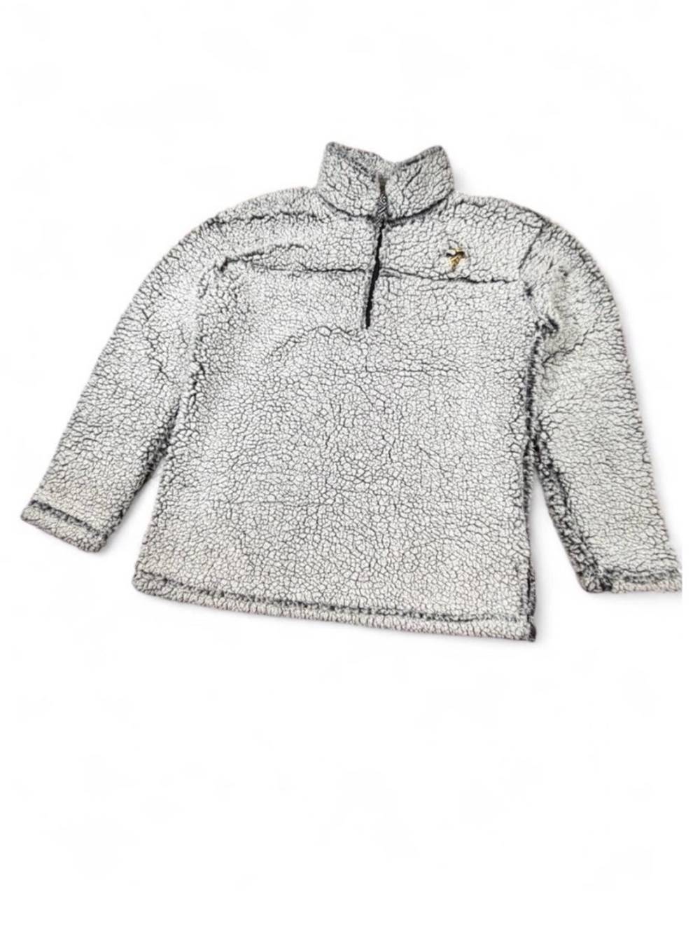 NFL Minnesota Vikings Sherpa Quarter Zip Pullover Women’s Small Cozy Fleece